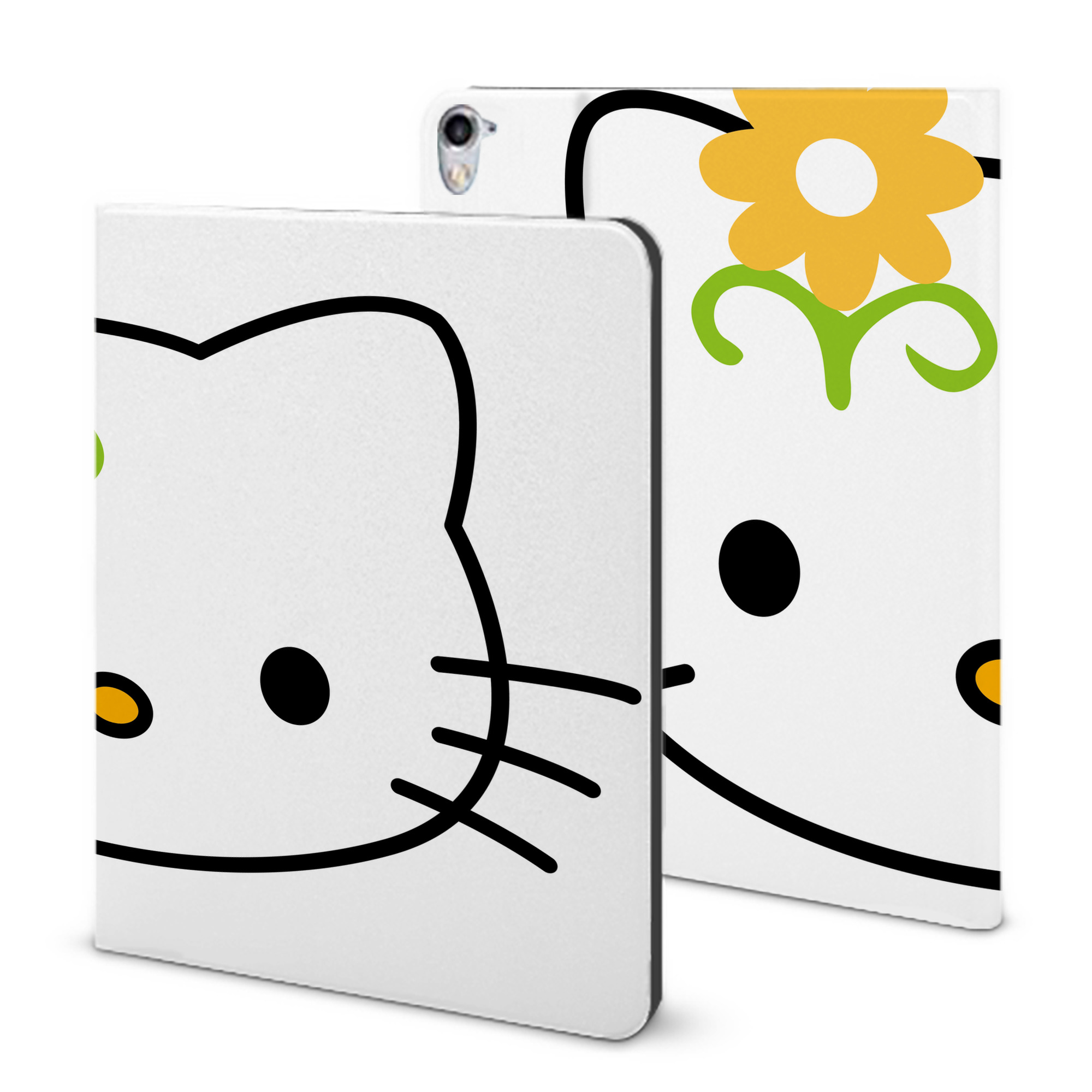 （画像用） Hello Kitty ハローキティ IPad ケース ブック型 PUレザー TPU 耐衝撃 軽量 薄型 ペン収納なし 全面保護 IPad 各モデル対応